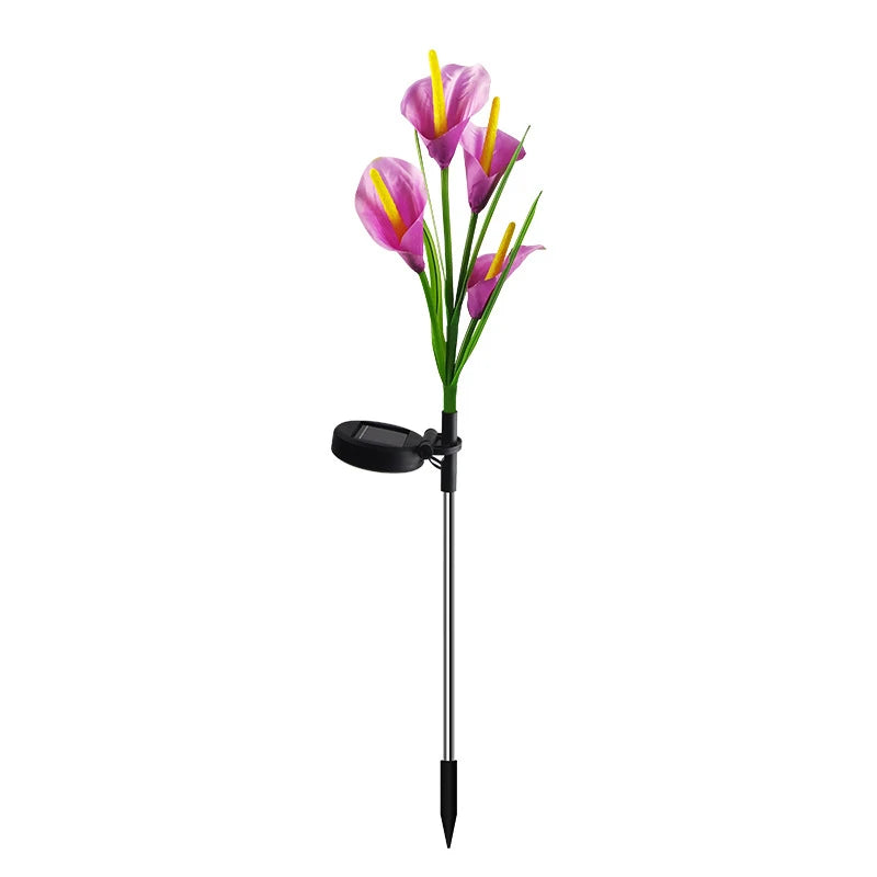 bouquet tulipes artificielles fleurs rouge rose jaune clips solaires extérieur moderne