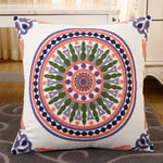 housse coussin coton ethnique boho chic motifs floraux mandala voiture