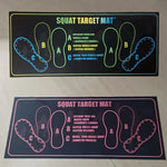 tapis squat noir rose vert jaune antidérapant fitness imprimé silhouettes pieds