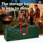 sac rangement sapin noël imperméable durable poignées robustes réutilisable extra large vert rouge gris