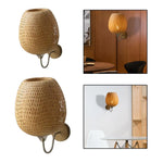 lampe murale moderne tissage rotin marron clair éclairage quotidien cuisine salle manger chambre coucher