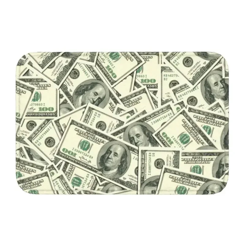 tapis vert moderne billets dollars antidérapant imperméable usage extérieur intérieur porte sol
