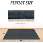 tapis solide gris foncé feutre antidérapant moderne intérieur lavage main maison 90x120cm