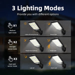 lampe solaire murale détecteur mouvement led noire ip65 moderne télécommande contrôle distant 18+lumières abs