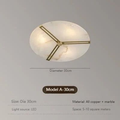 plafonnier moderne marbre blanc doré fer lumiere led facile chambre salon cuisine