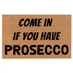 tapis bienvenue antidérapant marron noir prosecco extérieur couloir humoristique accueillant