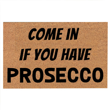 tapis bienvenue antidérapant marron noir prosecco extérieur couloir humoristique accueillant