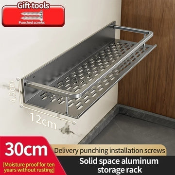 étagère murale métal perforé épices cuisine salle bain moderne couleur cuivre inoxydable