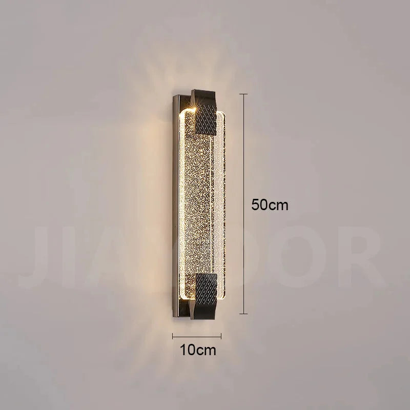 lampe murale moderne or cristal led élégante éclairage ambiance chambre salon