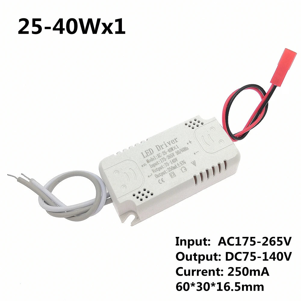 pilote led driver adhésif câble blanc noir 250ma 2540w 5075w 220v moderne fonctionnel