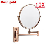 miroir cosmétique noir moderne bras articulé pouces rond sans texte
