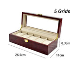 boîtes montres marron foncé compartiments classiques poignées dorées écologiques rangement voyage