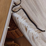 rideau court japonais beige texture lin opacité ruban noir maison 40x60cm 60x90cm 60x120cm 70x120cm