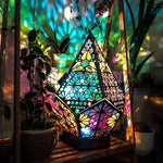 Lampe de chevet bohème avec motifs projetés