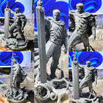 statue résine gris noir figurine articulée épée base sculptée occasion anniversaire thème gens rétro