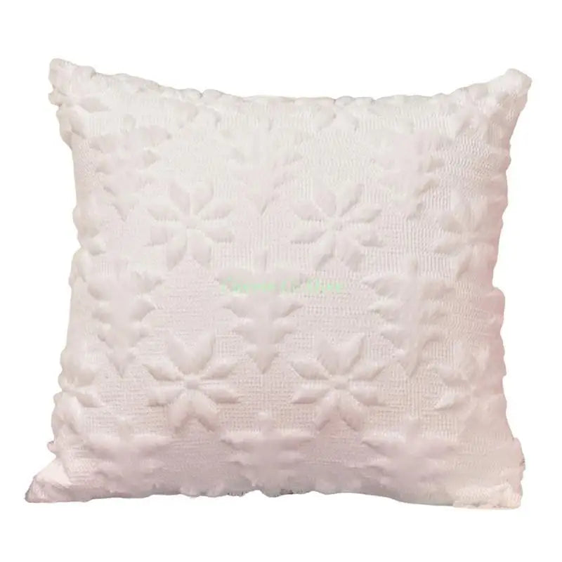 coussin carré blanc motif géométrique moderne décoration salon contemporain fixations invisibles
