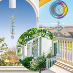 décoration extérieure cristal spirale métallique colorées argent doré moderne fenêtre suncatcher