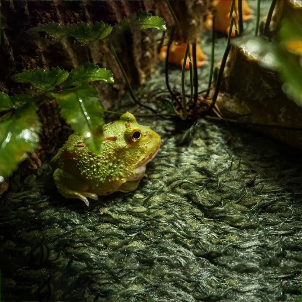 tapis reptile simulation herbe artificielle grenouille vert tortue jaune noir lézard rayé terrarium moderne