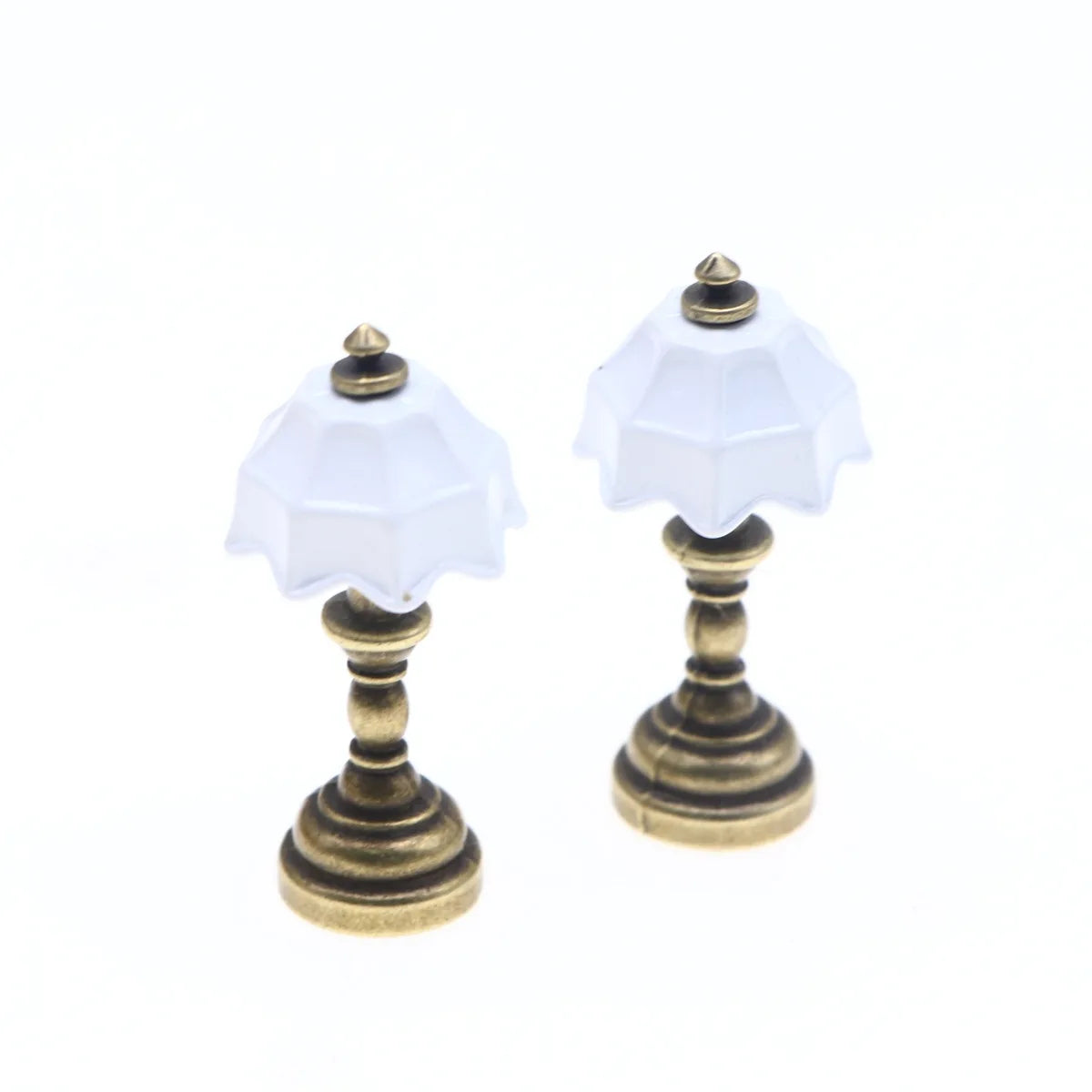 lampe table miniature fée transparente blanc bronze doré vintage rétro decoration chambre salon