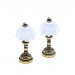 lampe table miniature fée transparente blanc bronze doré vintage rétro decoration chambre salon