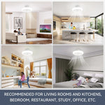 ventilateur plafonnier led moderne blanc grille ventilation télécommande couleurs adjustable 249 2000 lumens