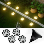 lumière solaire animaux extérieure adhésive led moderne pièces noir blanc imprimé pattes