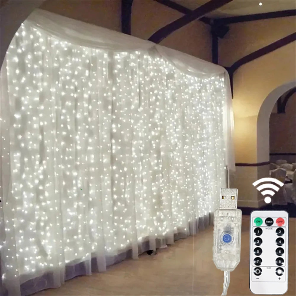 guirlande lumineuse led décoration intérieure usb télécommande multicolore blanc fête événement moderne