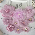 décoration intérieure fleurs artificielles violet bleu gris rose tissu romantique occasion mariage anniversaire