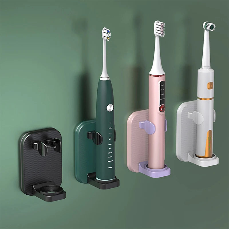 support mural adhésif brosse dents électrique moderne vert rose blanc noir