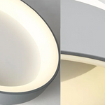 luminaire rond moderne minimaliste blanc gris led sans fil télécommande