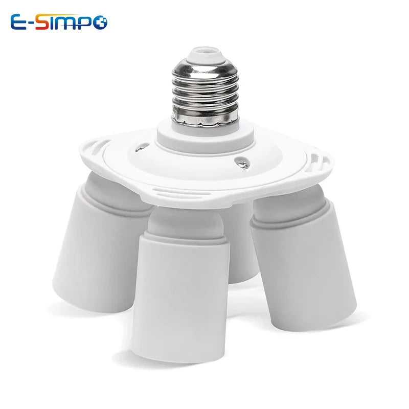 adaptateur led e27 blanc moderne vis splitter cable électrique fixations opaques