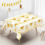 nappe table ramadan islamique motifs dorés étoiles lanternes fleurs İslam deco fête İslamique