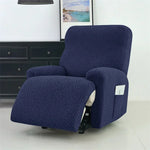 housse canapé inclinable gris jacquard moderne extensible poches fauteuil salon maison