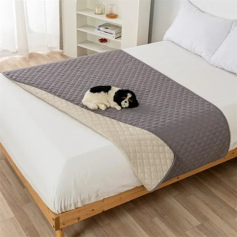 couvre lit anti poussière imperméable matelassé gris moderne grande taille