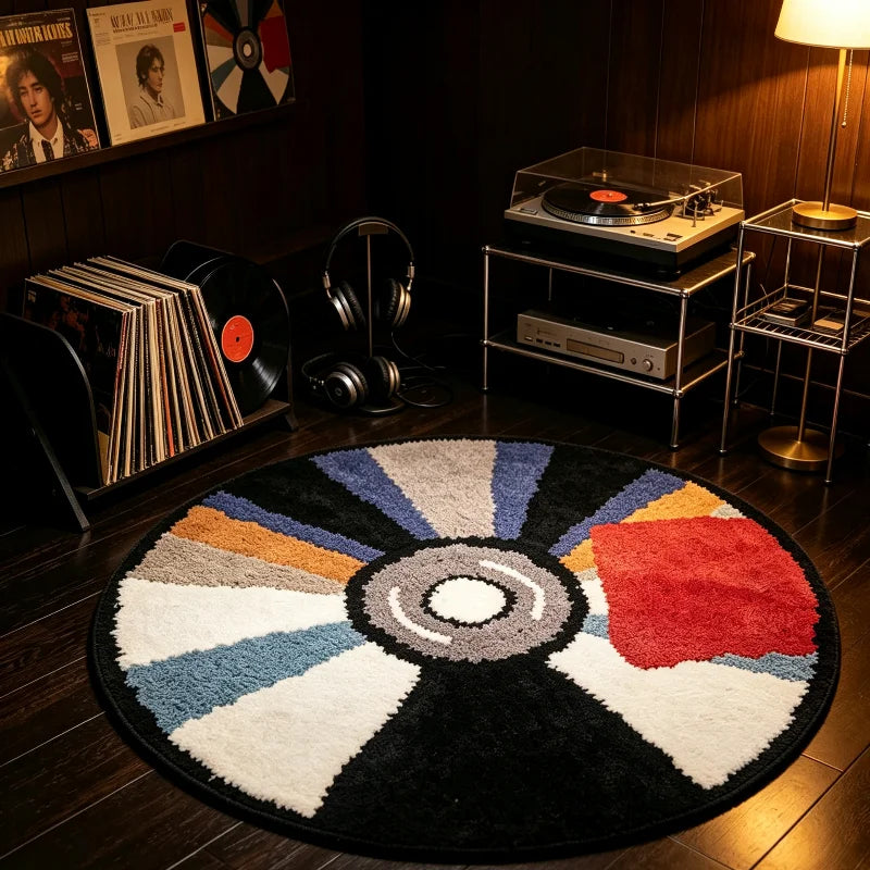 tapis doux moderne géométrique noir blanc gris bleu orange rouges rayures machine lavable