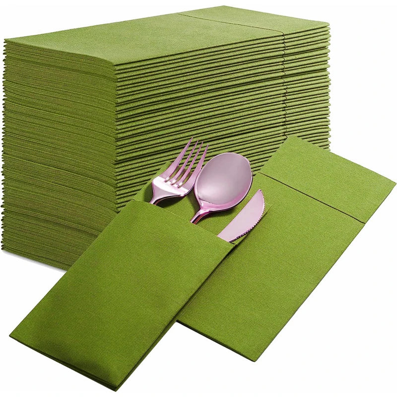 serviettes table jetables rouge vert bleu noir rose violet 40x40cm moderne usage unique festive