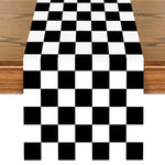 nappe table carreaux noir blanc motif festives polyestre rouge variées festive