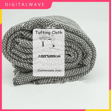 tissu tufting gris blanc abrasion résistance texture chevrons coton polyester bricolage tapis simple rustique