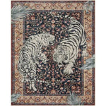 tapis sol intérieur motif tigre fleurs oriental vintage doux antidérapant salon chambre maison