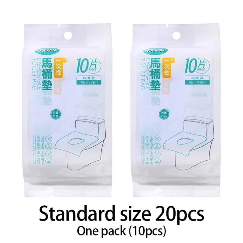 couvre siège toilette jetable blanc plissé pratique 10 pièces 46cm 48cm 37cm 39cm pack