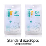 couvre siège toilette jetable blanc plissé pratique 10 pièces 46cm 48cm 37cm 39cm pack