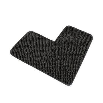 tapis bain bouclé dense losange gris foncé beige clair moderne minimaliste doux absorbant