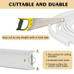 rail rideau auto adhésif blanc flexible fenêtre moderne clips accessoires