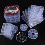 boîtes rangement bijoux transparentes modernes compartimentées clips portables voyage commercial