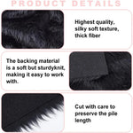 tapis noir fourrure peluche épais moderne doux bricolage couture tissu polyester antimicrobien contrôle odeurs