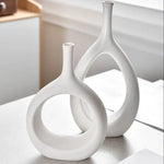 vase moderne blanc céramique table decoration intérieur art contemporain simple
