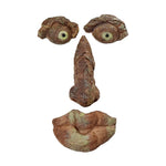 masque arbre résine yeux plastique moustache barbe artisanal jardin décoration pastorale naturelle