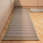 tapis cuisine antidérapant moderne beige gris tissé fils contrastants respectueux environnement