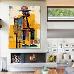 affiche abstraite moderne pop art toile canvas couleur géométrique salon décoration maison sans cadre