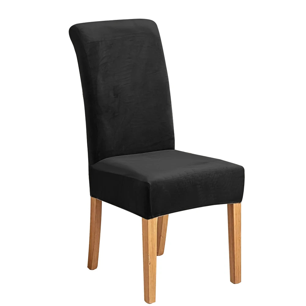 Housse chaise velours jaune doré élastique moderne protection meuble Jaune Doré